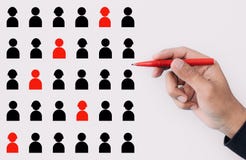 Performance and human resource management concepts with manager or ceo selected staff sign for build team.Business development and stock photo Performance and human resource management concepts with manager or ceo selected staff sign for build team.Business development and stock photo