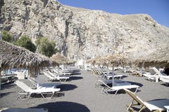 Perissa Beach on Santorini island royalty free stock photo Perissa Beach on Santorini island royalty free stock photo