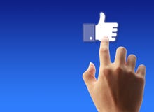 Pers Facebook zoals Knoop royalty-vrije stock afbeelding Pers Facebook zoals Knoop royalty-vrije stock afbeelding