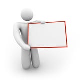 Person, die ein unbelegtes Zeichen - 2 anhält vektor abbildung Person, die ein unbelegtes Zeichen - 2 anhält vektor abbildung