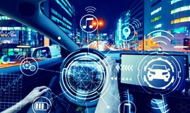 Person driving a new electric vehicle stock photo Person driving a new electric vehicle stock photo