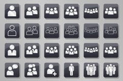 Person people team grey button set stock illustration Person people team grey button set stock illustration