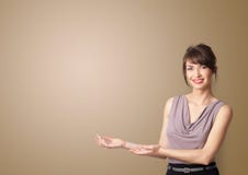 Person presenting something with empty space royalty free stock photo Person presenting something with empty space royalty free stock photo