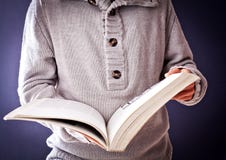 Person Who Is Looking Through A Book Stock Images