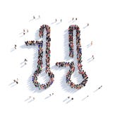 Personnes 3d de temps de thermomètre illustration stock Personnes 3d de temps de thermomètre illustration stock