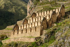 Peru, heiliges Tal, Ollantaytambo Inkafestung stockbilder Peru, heiliges Tal, Ollantaytambo Inkafestung stockbilder
