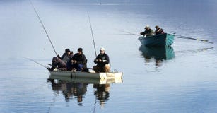 pesca del Pescado-hombre en el lago foto de archivo pesca del Pescado-hombre en el lago foto de archivo