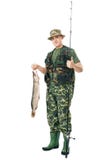 Pescador con su retén imagenes de archivo Pescador con su retén imagenes de archivo