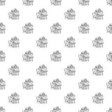 Pessoa idosa no fundo do conceito do portátil, estilo do esboço ilustração royalty free Pessoa idosa no fundo do conceito do portátil, estilo do esboço ilustração royalty free