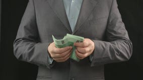 Pessoa que conta o dinheiro, salário, renda, economias, dinheiro, euro filme Pessoa que conta o dinheiro, salário, renda, economias, dinheiro, euro filme