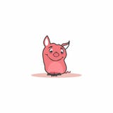 Petit porc rose illustration de vecteur Petit porc rose illustration de vecteur