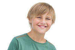 Petit sourire blond heureux de garçon photos libres de droits Petit sourire blond heureux de garçon photos libres de droits