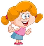 Petite fille heureuse illustration stock Petite fille heureuse illustration stock