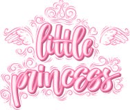 Petite princesse Calligraphie moderne créative tirée par la main illustration stock Petite princesse Calligraphie moderne créative tirée par la main illustration stock