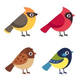Petits oiseaux réglés illustration de vecteur Petits oiseaux réglés illustration de vecteur