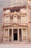 Petra in Jordanië, de schatkist royalty-vrije stock foto's Petra in Jordanië, de schatkist royalty-vrije stock foto's