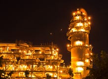Petrochemical Oil Refinery Plant Royalty Free Stock Images