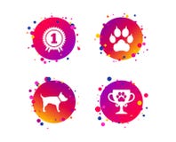 Pets ícones Pata do gato com sinal das embreagens Vetor ilustração royalty free Pets ícones Pata do gato com sinal das embreagens Vetor ilustração royalty free