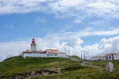 Phare chez Cabo DA Roca photos libres de droits Phare chez Cabo DA Roca photos libres de droits
