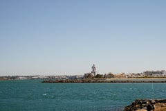 Phare d'isla Cristina photographie stock libre de droits Phare d'isla Cristina photographie stock libre de droits