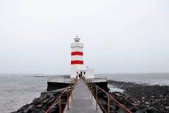 Phare de Garður en Islande images stock Phare de Garður en Islande images stock