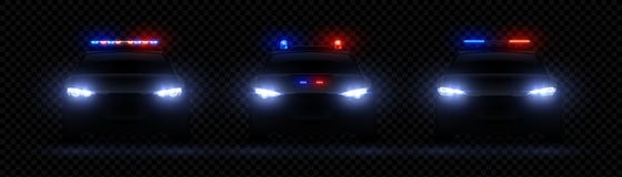 Phares réalistes de police Rougeoyer de voiture a mené la lumière d'effet de la lumière, rare et avant de sirène de fusée, rouge illustration de vecteur Phares réalistes de police Rougeoyer de voiture a mené la lumière d'effet de la lumière, rare et avant de sirène de fusée, rouge illustration de vecteur