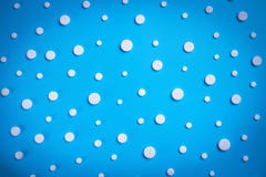Pharmaceutical medicine pills, tablets on blue background stock photos Pharmaceutical medicine pills, tablets on blue background stock photos