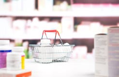 Pharmacy with medication and shelves. stock images Pharmacy with medication and shelves. stock images