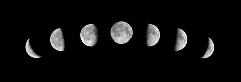 Phases de la lune photos libres de droits Phases de la lune photos libres de droits