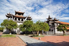 Phat Diem Cathedral Under Blue Sky In Ninh Binh, Vietnam Royalty Free Stock Photo Phat Diem Cathedral Under Blue Sky In Ninh Binh, Vietnam Royalty Free Stock Photo
