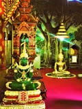 Phayao maj 16,2018 Emple siedzi WATA PHRA NANG łomotu Phayao okręgów Chiang Kham północ Tajlandia bóg zdjęcie royalty free Phayao maj 16,2018 Emple siedzi WATA PHRA NANG łomotu Phayao okręgów Chiang Kham północ Tajlandia bóg zdjęcie royalty free