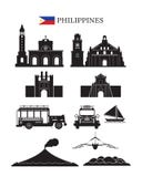 Philippines Landmarks Architecture Building Object Set royalty free illustration Philippines Landmarks Architecture Building Object Set royalty free illustration