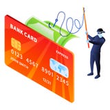 Phishing pengarsymbol för en hacker, isometrisk stil stock illustrationer Phishing pengarsymbol för en hacker, isometrisk stil stock illustrationer