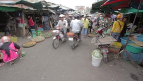PHNOM PENH - JUNE 2012: local asian market general view