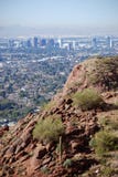 Phoenix Downtown: View From Camelback Mountain Stock Images Phoenix Downtown: View From Camelback Mountain Stock Images