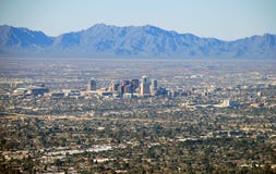Phoenix Skyline: View From Camelback Mountain Royalty Free Stock Photography Phoenix Skyline: View From Camelback Mountain Royalty Free Stock Photography