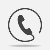 Phone vector icon on flat style. Handset with shadow. Easy editing of illustration. royalty free illustration Phone vector icon on flat style. Handset with shadow. Easy editing of illustration. royalty free illustration