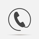 Phone vector icon on flat style. Handset with shadow. Easy editing illustration royalty free illustration Phone vector icon on flat style. Handset with shadow. Easy editing illustration royalty free illustration