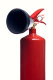 Photo of close-up of red fire extinguisher
