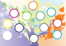 Photo Frames Set On Cartoon Tree Background Royalty Free Stock Photo Photo Frames Set On Cartoon Tree Background Royalty Free Stock Photo