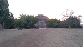 The Great Sanchi Stupa, Ancient buddhist building during sunset stock photo The Great Sanchi Stupa, Ancient buddhist building during sunset stock photo