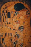 Photo of klimt inspired abstract art batik painting on the grounds of Gustav Klimt reproduction
