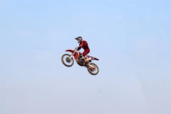Motocross Rider Jumping High stock photography Motocross Rider Jumping High stock photography