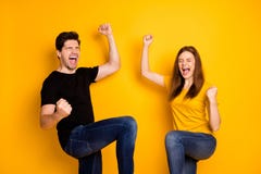 Photo Of Rejoicing Funky Funny Emotional Excited Ecstatic People Wearing Jeans Denim Expressing Crazy Emotions Jumping Royalty Free Stock Image Photo Of Rejoicing Funky Funny Emotional Excited Ecstatic People Wearing Jeans Denim Expressing Crazy Emotions Jumping Royalty Free Stock Image