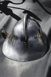 Photo: Old Soviet firemen helmet. Black and white photography royalty free stock photos Photo: Old Soviet firemen helmet. Black and white photography royalty free stock photos