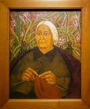 Photo of the original painting `Portrait of Dona Rosita Morillo` by Frida Kahlo. royalty free stock images Photo of the original painting `Portrait of Dona Rosita Morillo` by Frida Kahlo. royalty free stock images