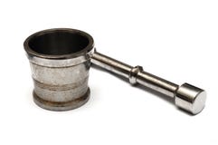 Stainless steel mortar and pestle stock images Stainless steel mortar and pestle stock images