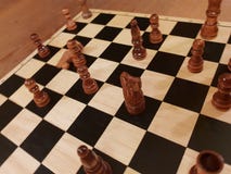 How to play wooden board game chess. Improvisation and Different angles of chess sets, pieces and chessboard. White and black figu royalty free stock photos How to play wooden board game chess. Improvisation and Different angles of chess sets, pieces and chessboard. White and black figu royalty free stock photos