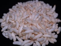 Photo of white puffed rice with blacked background royalty free stock photos Photo of white puffed rice with blacked background royalty free stock photos