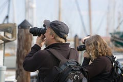 Photographers at work Royalty Free Stock Photography Photographers at work Royalty Free Stock Photography